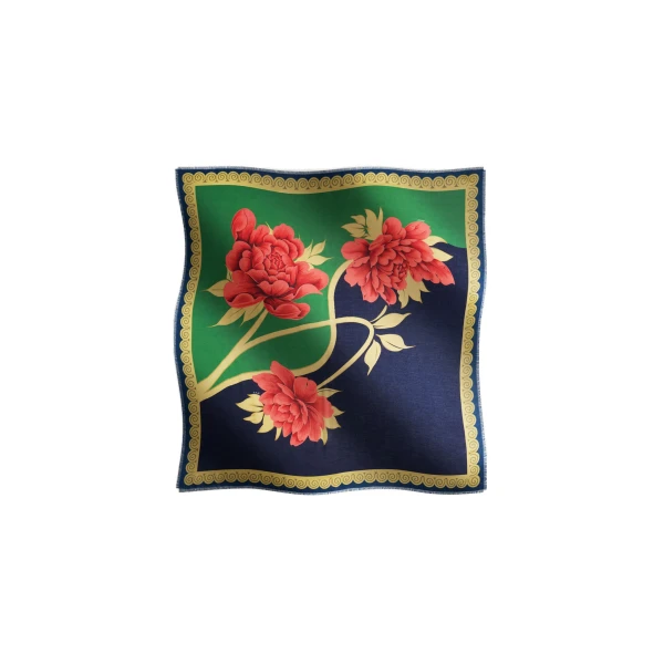 Foulard 140 in Queen Peony Blue