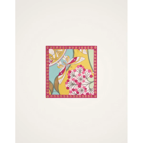 La DoubleJ Foulard 45 in Florette Fuchsia at Luxury Shoes 