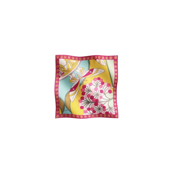 La DoubleJ Foulard 45 in Florette Fuchsia at Luxury Shoes 