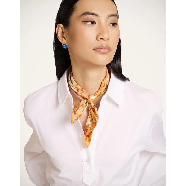 La DoubleJ Foulard 45 in Florette Pale Pink at Luxury Shoes 