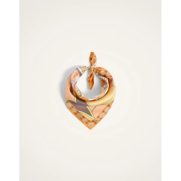 La DoubleJ Foulard 45 in Florette Pale Pink at Luxury Shoes 