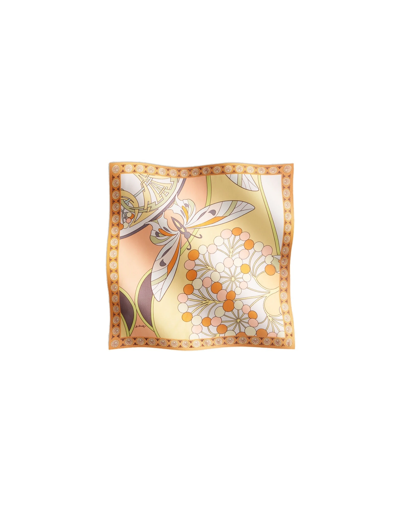 La DoubleJ Foulard 45 in Florette Pale Pink at Luxury Shoes La DoubleJ Foulard 45 in Florette Pale Pink at Luxury Shoes