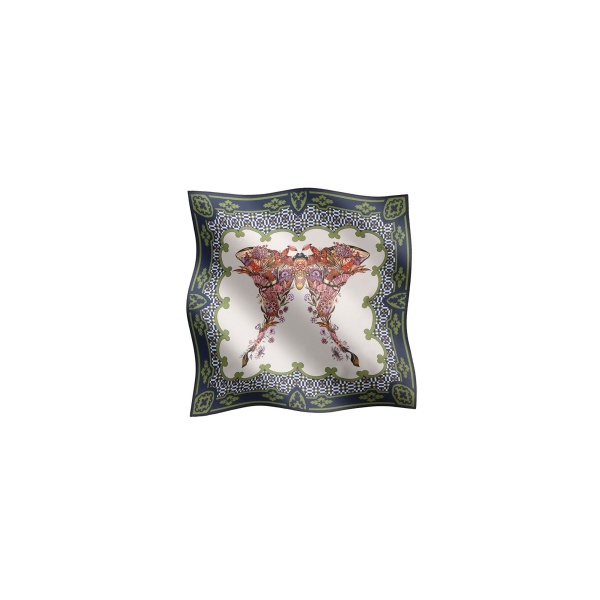 La DoubleJ Foulard 45 in Mariposa Celeste at Luxury Shoes 