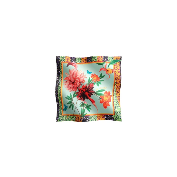 Foulard 45 in Zooflora Birdbloom Light Blue