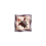 La DoubleJ Foulard 45 in Zooflora Turtlair Ivory at Luxury Shoes 