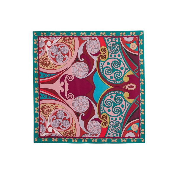 La DoubleJ Foulard 90 in Alchemy Dark Red at Luxury Shoes 