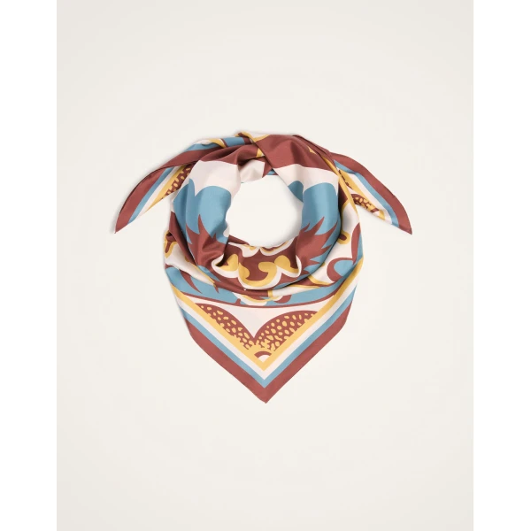 La DoubleJ Foulard 90 in Palazzo Chocolate at Luxury Shoes 