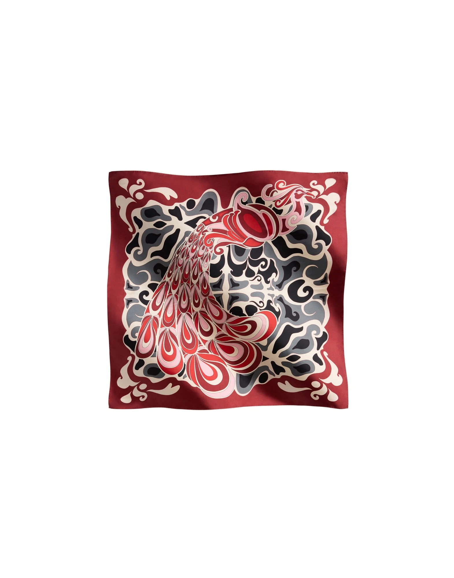 La DoubleJ Foulard 90 in Phoenix Bordeaux at Luxury Shoes La DoubleJ Foulard 90 in Phoenix Bordeaux at Luxury Shoes