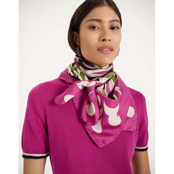 La DoubleJ Foulard 90 in Phoenix Pink at Luxury Shoes 