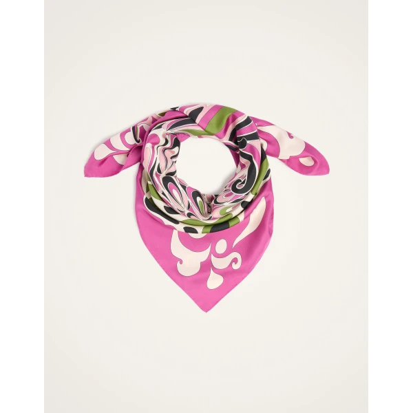 La DoubleJ Foulard 90 in Phoenix Pink at Luxury Shoes 