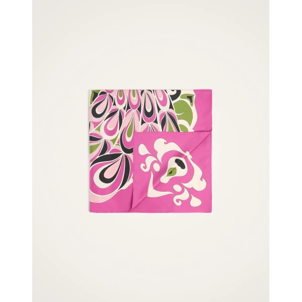 La DoubleJ Foulard 90 in Phoenix Pink at Luxury Shoes 