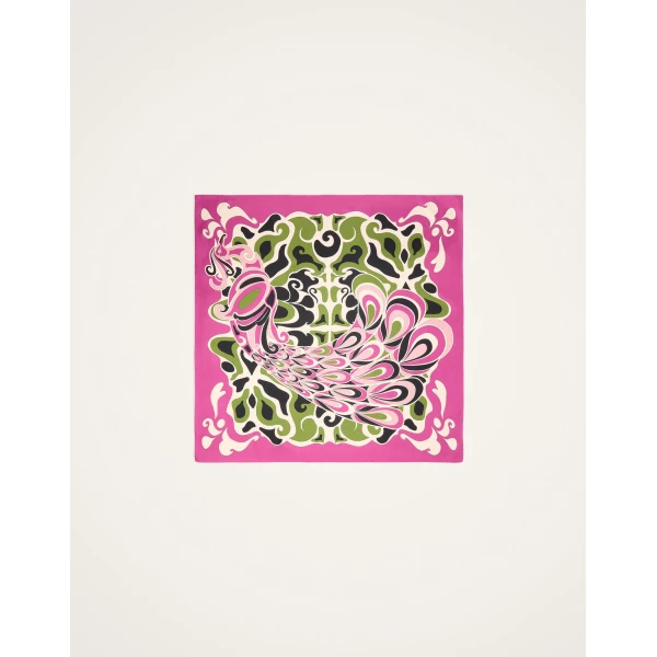 La DoubleJ Foulard 90 in Phoenix Pink at Luxury Shoes 