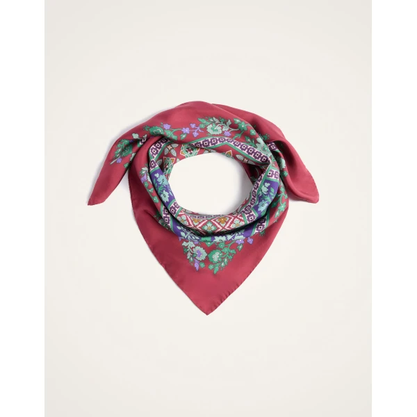 La DoubleJ Foulard 90 in Regalia Red at Luxury Shoes 