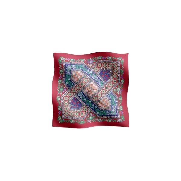 La DoubleJ Foulard 90 in Regalia Red at Luxury Shoes 