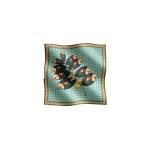La DoubleJ Foulard 90 in Zooflora Parrotstem Light Blue