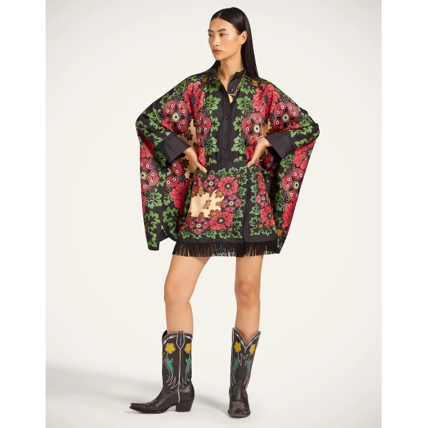 La DoubleJ Foulard Mini Skirt in Bounty Red, view 2
