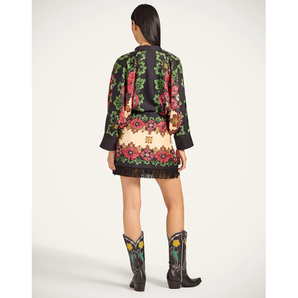 La DoubleJ Foulard Mini Skirt in Bounty Red, view 3