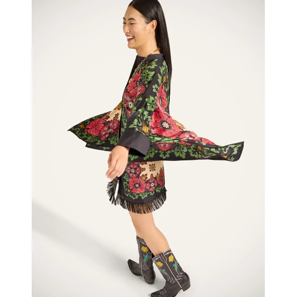 La DoubleJ Foulard Mini Skirt in Bounty Red, view 5
