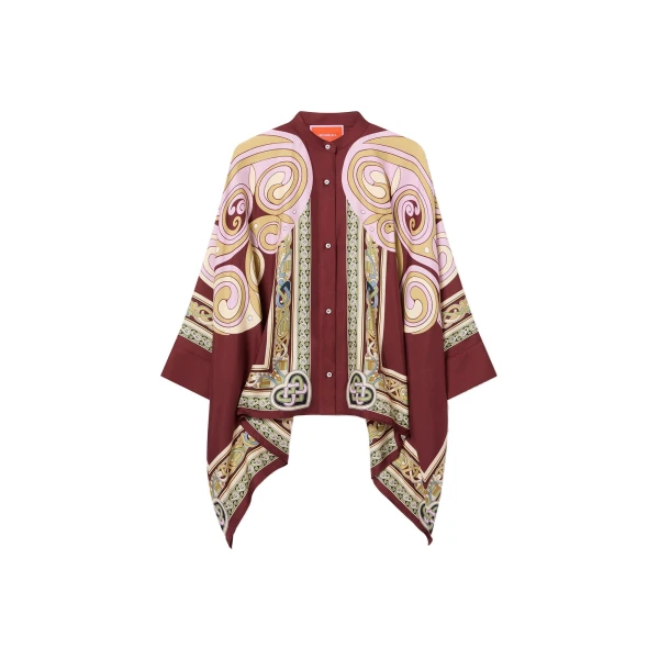 Foulard Shirt in Kells Swirl Burgundy