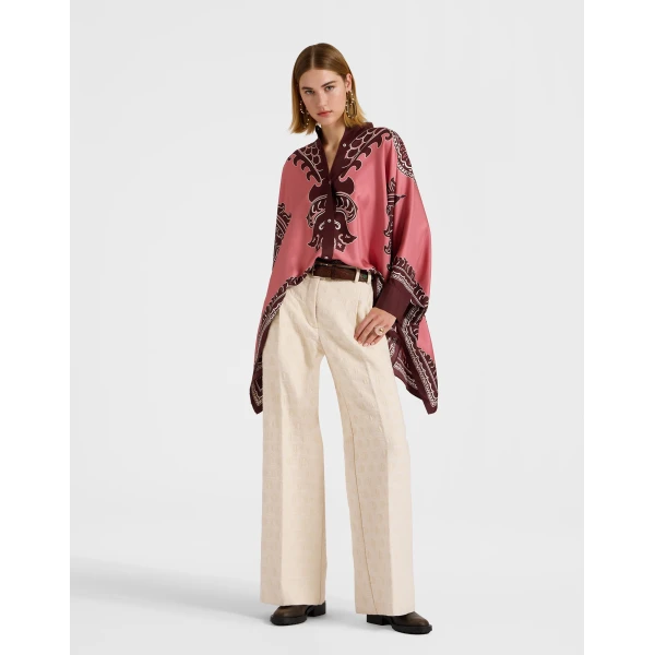 La DoubleJ Foulard Shirt in Oltrarno Pink, view 4