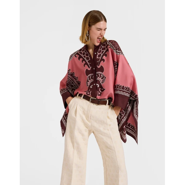 La DoubleJ Foulard Shirt in Oltrarno Pink, view 5