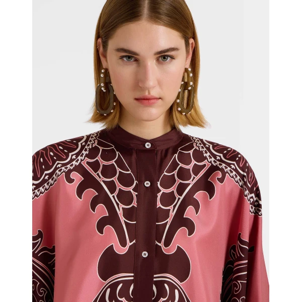 La DoubleJ Foulard Shirt in Oltrarno Pink, view 6