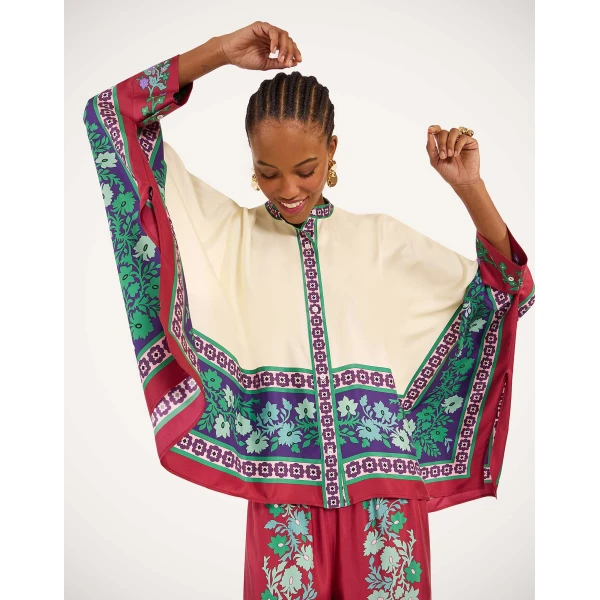 La DoubleJ Foulard Shirt in Regalia Red, view 5