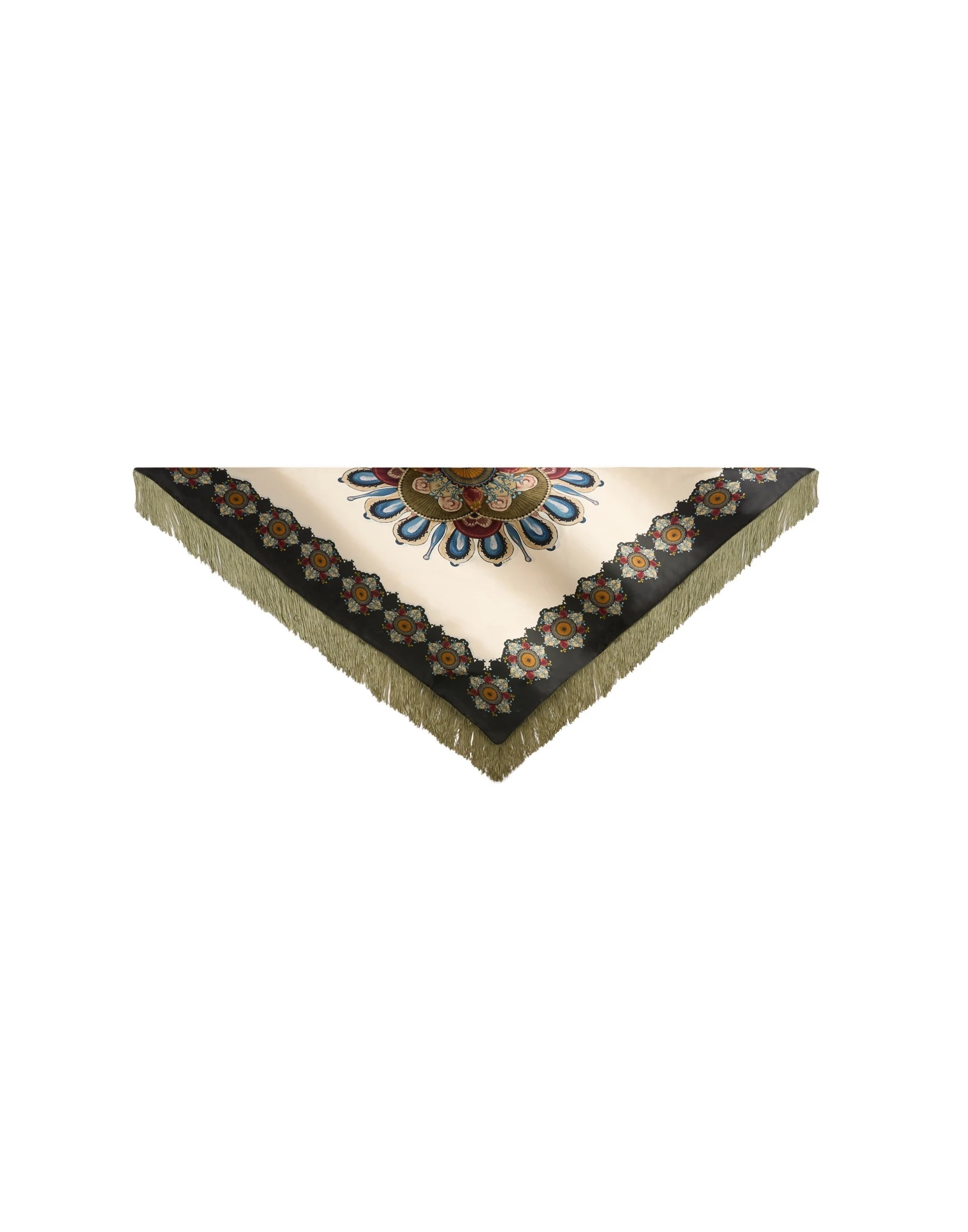 La DoubleJ Fringe Triangle Scarf in Nucleus Off White La DoubleJ Fringe Triangle Scarf in Nucleus Off White