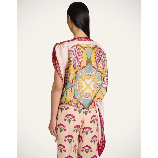 La DoubleJ Full-On Foulard in Florette Fuchsia at Luxury Shoes 