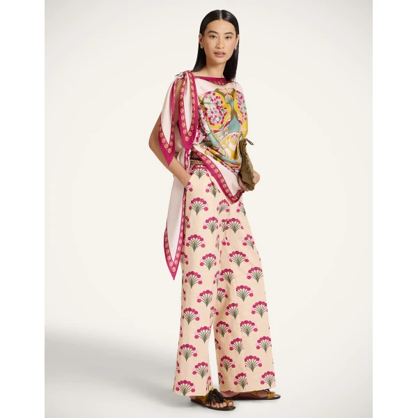 La DoubleJ Full-On Foulard in Florette Fuchsia at Luxury Shoes 