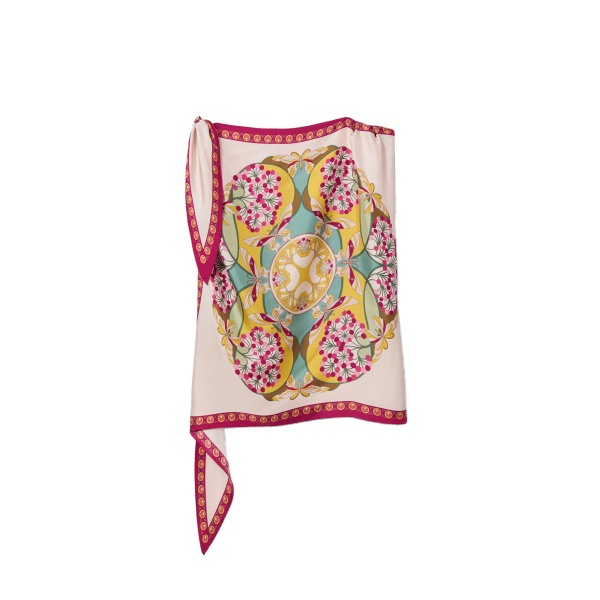 La DoubleJ Full-On Foulard in Florette Fuchsia at Luxury Shoes 