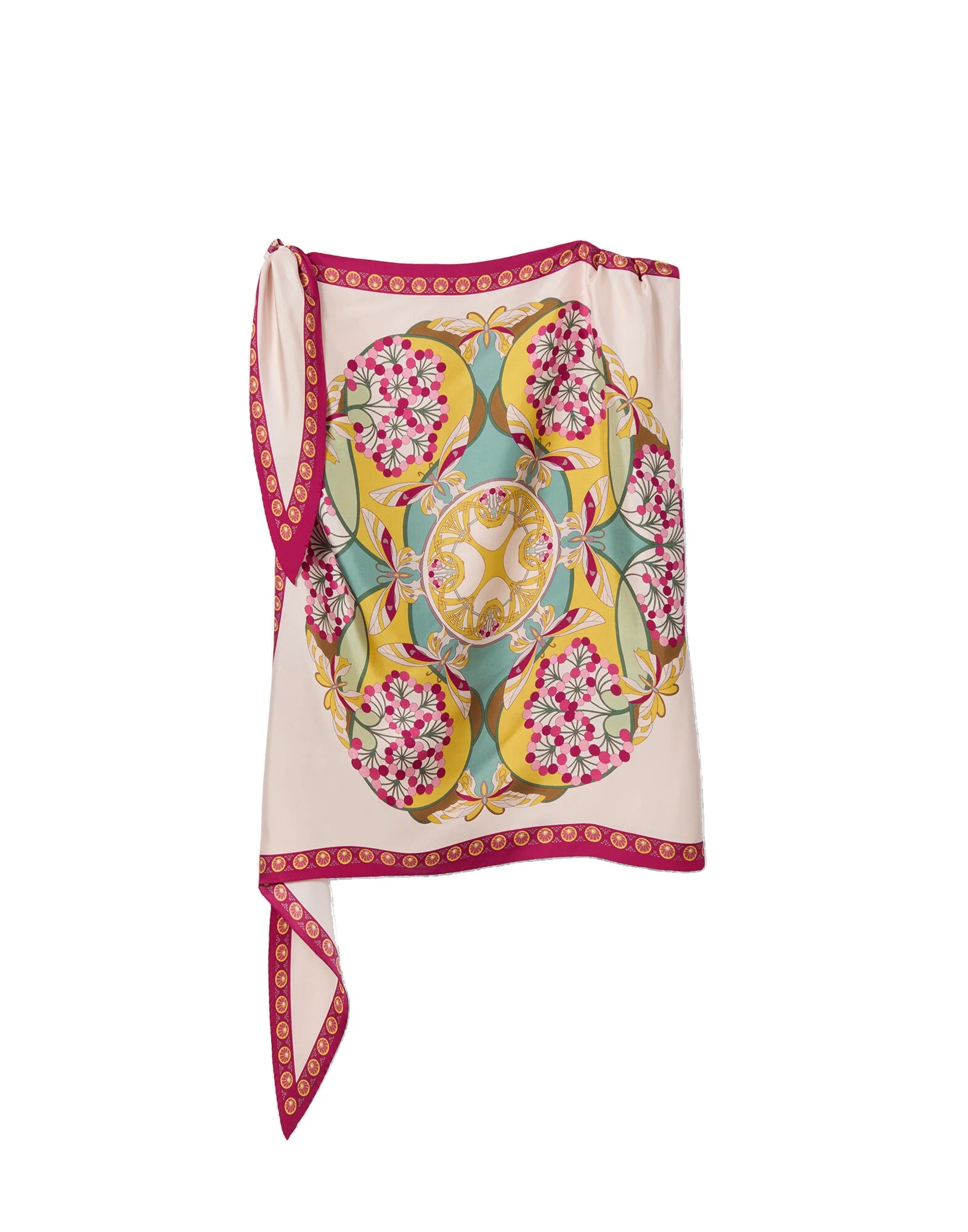 La DoubleJ Full-On Foulard in Florette Fuchsia at Luxury Shoes La DoubleJ Full-On Foulard in Florette Fuchsia at Luxury Shoes