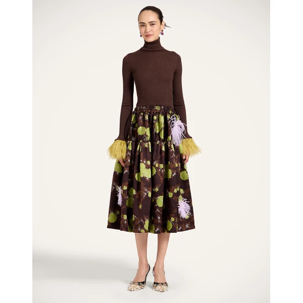 La DoubleJ Gala Skirt in Devon Brown at Luxury Shoes 