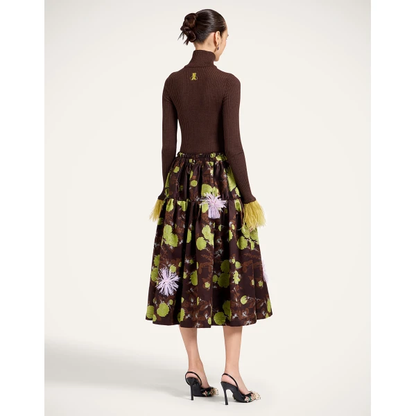 La DoubleJ Gala Skirt in Devon Brown at Luxury Shoes 