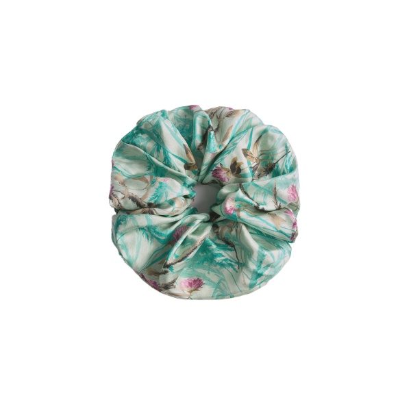 La DoubleJ Giga Scrunchie in Heath Mint at Luxury Shoes 