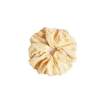 La DoubleJ Giga Scrunchie in Iris Yellow at Luxury Shoes 