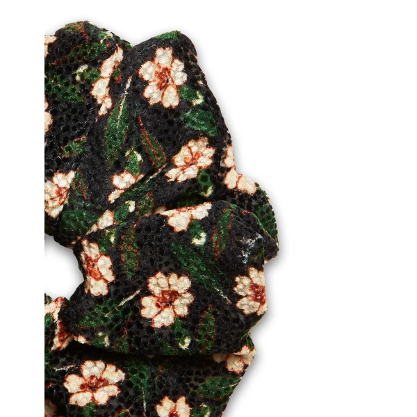 La DoubleJ Giga Scrunchie in Mayfair Black at Luxury Shoes 