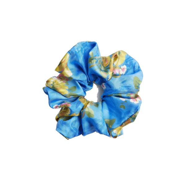 La DoubleJ Giga Scrunchie in Riptide Light Blue at Luxury Shoes 