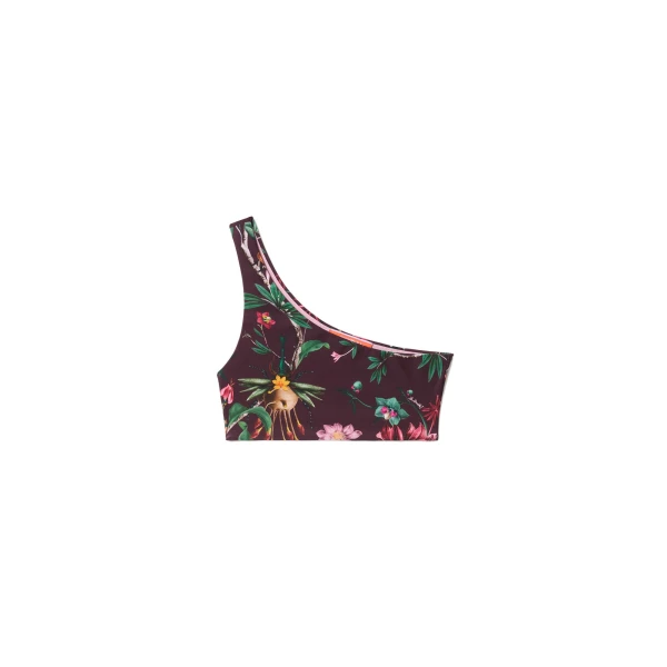 Goddess Bikini Top in Zooflora Mini Burgundy