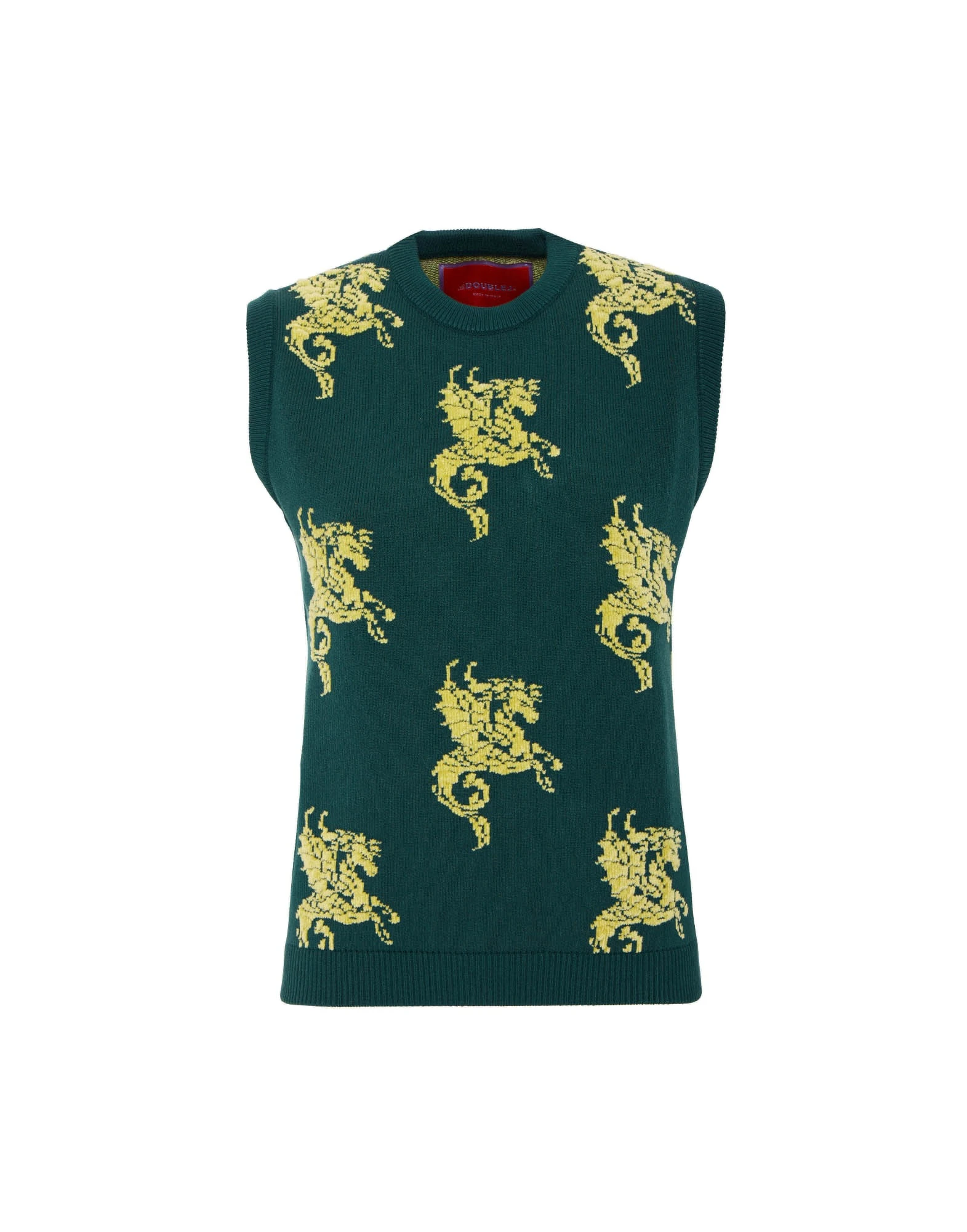 La DoubleJ Gryphos Gilet in Black & Lime La DoubleJ Gryphos Gilet in Black & Lime Knit