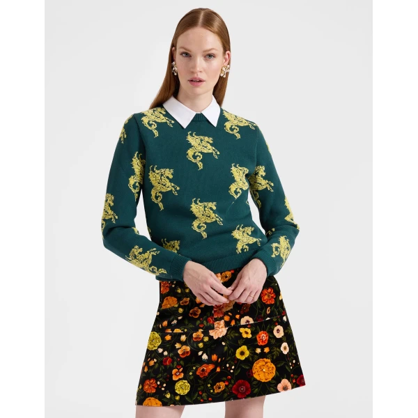 La DoubleJ Gryphos Sweater in Dark Green, view 2