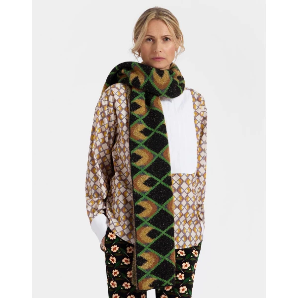 La DoubleJ Half-Light Scarf in Half-Light Black at Luxury Shoes 