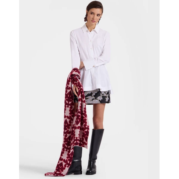 La DoubleJ Half-Light Scarf in Herald Cream at Luxury Shoes 
