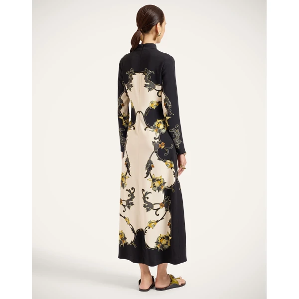 La DoubleJ Halle Dress in Buttercup Black at Luxury Shoes 