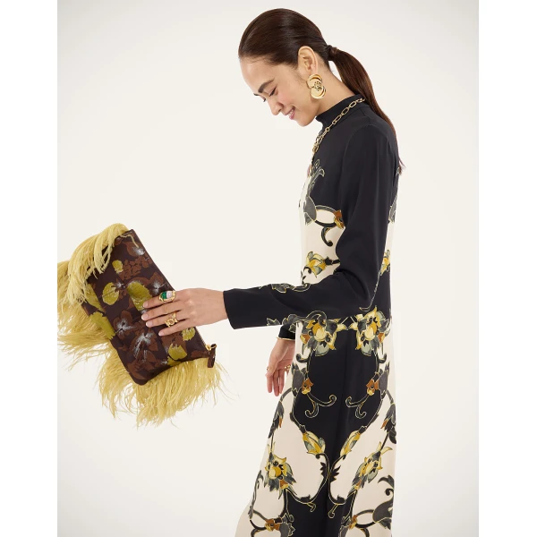 La DoubleJ Halle Dress in Buttercup Black at Luxury Shoes 