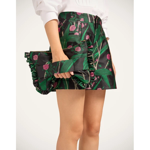 La DoubleJ Hand Pochette in Bamboo Black at Luxury Shoes 