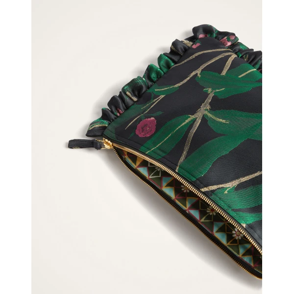 La DoubleJ Hand Pochette in Bamboo Black at Luxury Shoes 