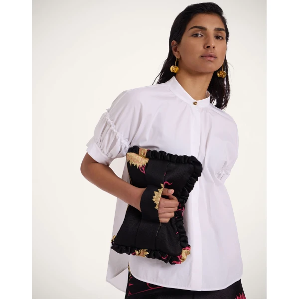 La DoubleJ Hand Pochette in Derby Black at Luxury Shoes 