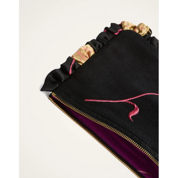 La DoubleJ Hand Pochette in Derby Black at Luxury Shoes 
