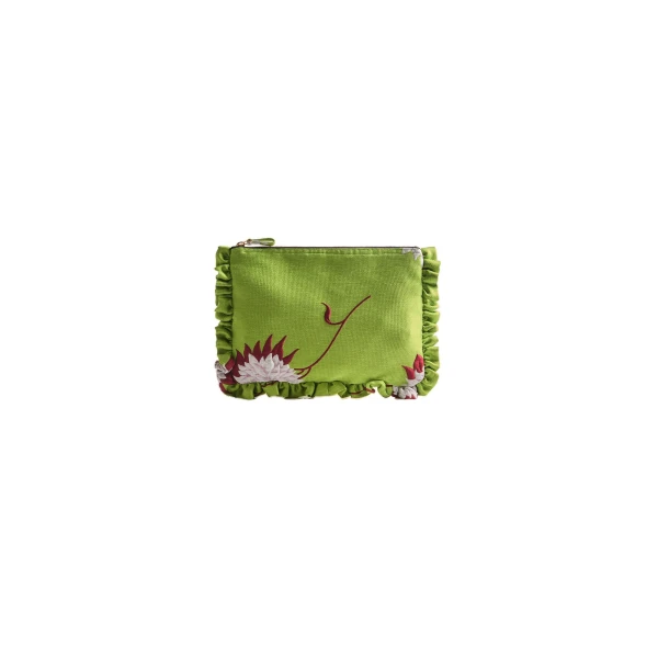 La DoubleJ Hand Pochette in Derby Lime at Luxury Shoes 